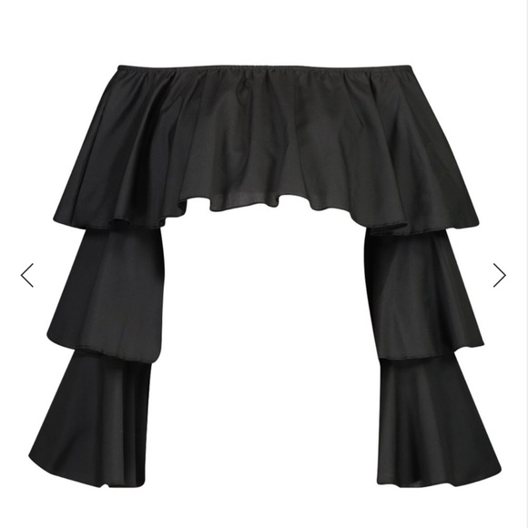 Boohoo off the shoulder ruffle crop top - Picture 4 of 4